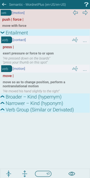 to force entails on press or move